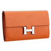 Hermes Constance Long Wallet Orange 608080