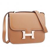 Replica Hermes Constance Tan with Golden Buckle