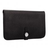 Hermes Dogon Wallet Black  18926630