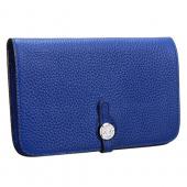 Hermes Dogon Wallet Dark Blue  18926634 Replica