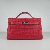 Hermes Clutches H008 Ladies Crocodile Red Handbag