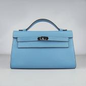 Hermes Clutches H008 Ladies Briefcase Blue Bag