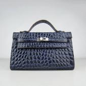 Hermes Clutches H008 Ladies Crocodile Blue