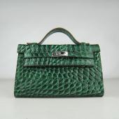 Cheap Hermes Clutches H008 Ladies Lizard Leather Green