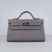 Hermes Clutches H008 Briefcase Grey Handbag