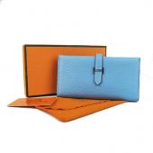 Cheap Hermes Wallet H008 Ladies Wallet Blue