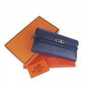 Cheap Hermes Clutches H009 Cow Leather Blue Bag