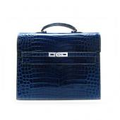 Hermes Briefcases H1053 Unisex Briefcase Blue Handbag Replica