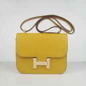 Hermes Constance H107 Ladies Cross Body Bag Yellow