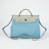 Hermes Original leather H1090 Ladies Lambskin Grey Bag