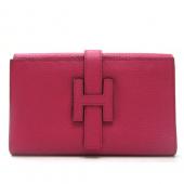 Hermes Wallet H1125 Wallet Cow Leather Pink Replica