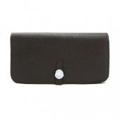 Hermes Wallet H2003 Ladies Cow Leather Coffee