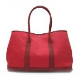 Hermes Garden Party H2084 Cross Body Bag Canvas Red Replica