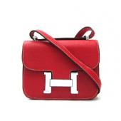 Replica Hermes Constance H2098 Cross Body Bag Cow Leather Red HM05022