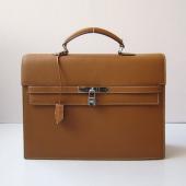 Hermes Briefcases H269 Briefcase Cow Leather Coffee Bag Replica