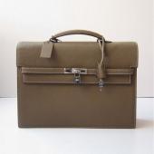 Replica Hermes Briefcases H269 Unisex Grey Handbag