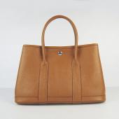 Hermes Garden Party H2805 Ladies Lambskin Coffee Bag