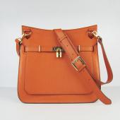 Hermes Jypsiere H6508 Cross Body Bag Cow Leather Orange