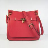 Hermes Jypsiere H6508 Cross Body Bag Cow Leather Red