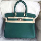 Hermes Handbag Handbag Calfskin Green Replica