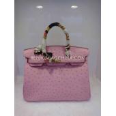 Hermes Handbag Genuine Leather Pink