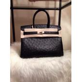 Hermes Handbag Leather Black Replica