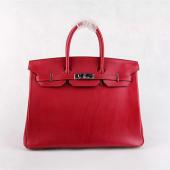 Hermes Original leather HB35 Cow Leather Red