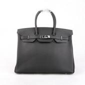 Hermes Original leather HB35 Ladies Handbag Black Replica