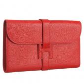 Hermes Jige Clutch Red 18926963