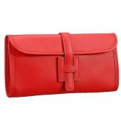 Hermes Jige Elan 29 Red Clutch 608014