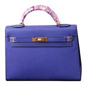 Hermes Kelly 32 Blue Electric 608179