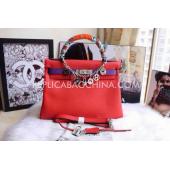 Hermes Kelly Calfskin Red Handbag