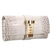 Hermes Medor Crocodile Leather Himalayan Clutch 18926681