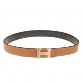 Hermes Orange Belt with Golden H Buckle