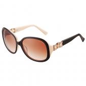 Replica Hermes Oversized Round Frame Beige Sunglasses 308098