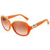 Replica Hermes Oversized Round Frame Orange Sunglasses 308100