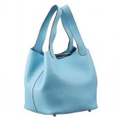 Hermes Picotin MM Blue Jean 607498