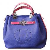 Hermes So Kelly Blue Electric And Pink 607972