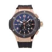 Hublot Big Bang King Black Strap Gold Dial Watch Replica