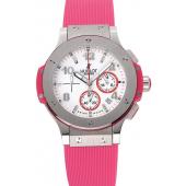 Hublot Big Bang Pink Strap White Dial Watch