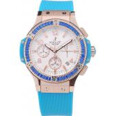 Hublot Big Bang Tutti Frutti Blue Strap Gold Dial