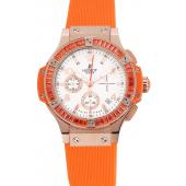 Hublot Big Bang Tutti Frutti Orange Strap Gold Dial