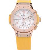 Hublot Big Bang Yellow Strap White Dial Watch 98068