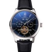 IWC Portofino Tourbillon Black Dial Stainless Steel Case Black Leather Strap