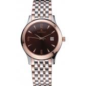 Jaeger LeCoultre Master Brown Dial Rose Gold Bezel Two Tone Band  622091 Replica