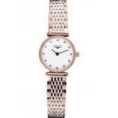 Longines La Grande Classique Rose Gold White Dial Diamond Bezel Femme  622106