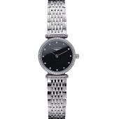 Longines La Grande Classique Stainless Steel Black Dial Diamond Bezel Femme  622108 Replica