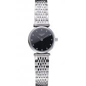 Longines La Grande Classique Stainless Steel Black Dial Diamond Markers Femme  622112