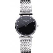 Longines La Grande Classique Stainless Steel Black Dial Diamond Markers Homme  622111