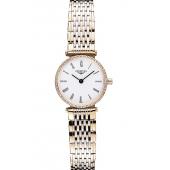 Longines La Grande Classique Two Tone Band White Dial Diamond Bezel Femme  622104